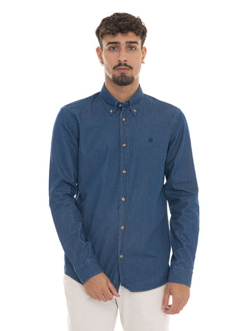 Camicia jeans H-ROAN-BD Blu BOSS Uomo