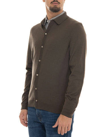 BOSS Men's HELBERT Green Button Cardigan