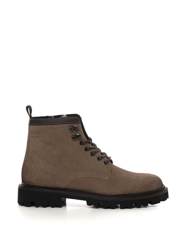 Scarponcino con lacci  JULYO-HALB Beige BOSS Uomo