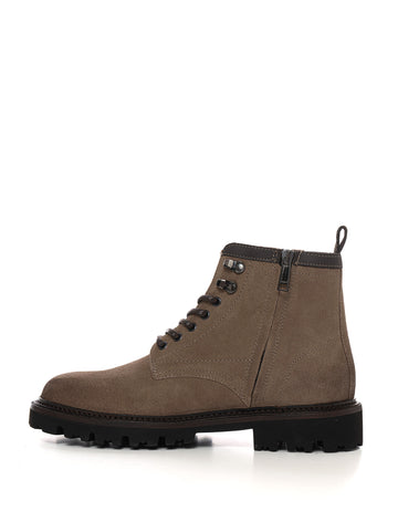 Scarponcino con lacci  JULYO-HALB Beige BOSS Uomo