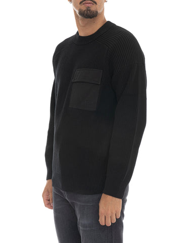 Maglia girocollo KALAMARO- Nero BOSS Uomo