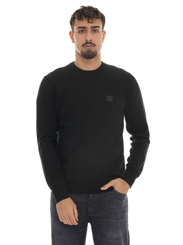BOSS Men's KANOVANO-S Crew Neck Sweater Black