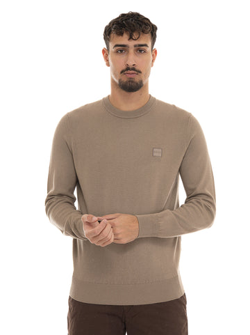 BOSS Men's KANOVANO-S Mud Crew Neck Sweater