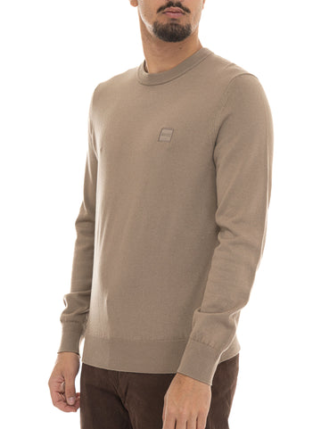 BOSS Men's KANOVANO-S Mud Crew Neck Sweater