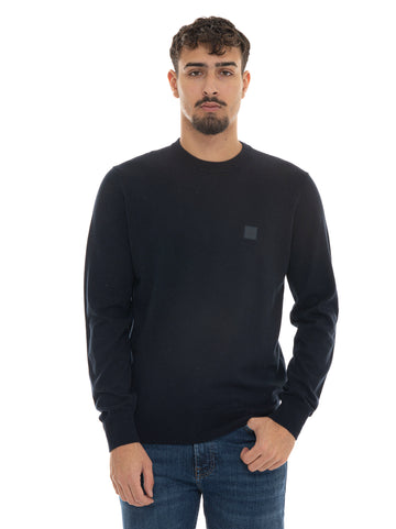 BOSS Men's KANOVANO-S Crew Neck Sweater in Blue