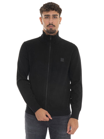 Cardigan zip KANOZIP Nero BOSS Uomo
