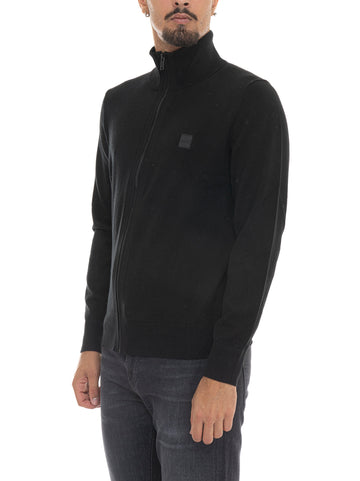Cardigan zip KANOZIP Nero BOSS Uomo