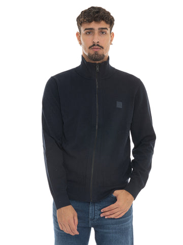 Cardigan zip KANOZIP Blu BOSS Uomo