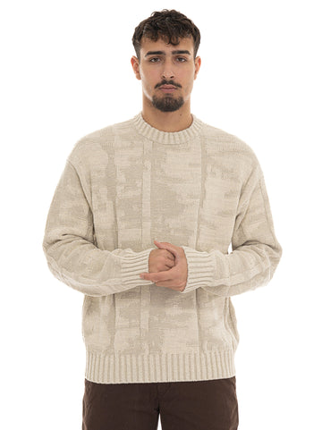 KIRESO Crew Neck Sweater - Beige BOSS Men