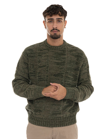 KIRESO Crew Neck Sweater - Green BOSS Men