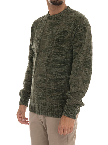 KIRESO Crew Neck Sweater - Green BOSS Men