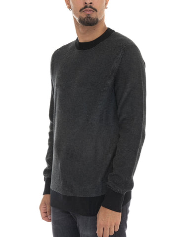 Maglia girocollo KLAPOK Nero BOSS Uomo