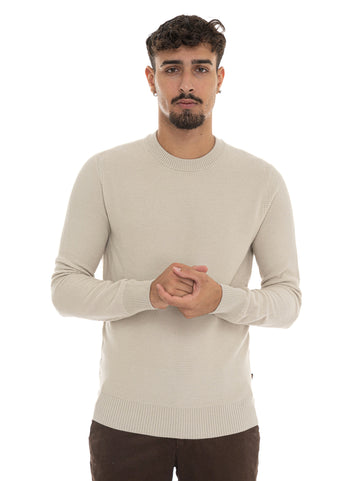 BOSS Men's KLAPOK Beige Crew Neck Sweater