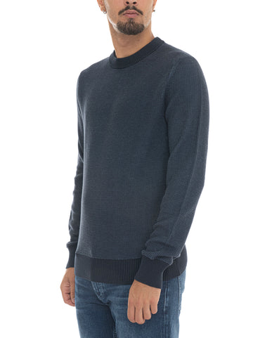 Maglia girocollo KLAPOK Blu BOSS Uomo