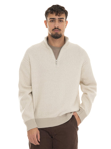 BOSS Men's KOBEAR Beige Half-Zip Pullover