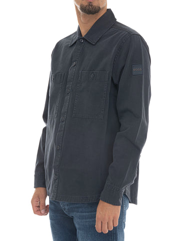 Giacca camicia LOCKY-2-M Blu BOSS Uomo