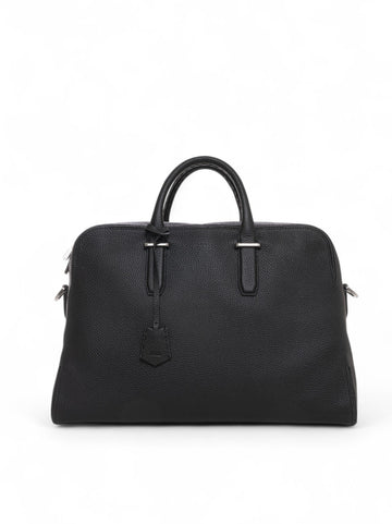 Borsone in pelle MADISON-B1-HOLDALL Nero BOSS Uomo