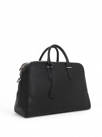 Borsone in pelle MADISON-B1-HOLDALL Nero BOSS Uomo