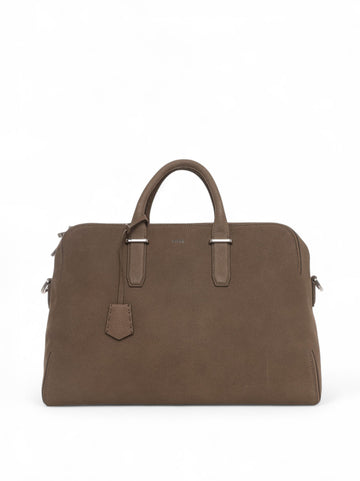 Borsone in pelle MADISON-B1-HOLDALL Marrone BOSS Uomo