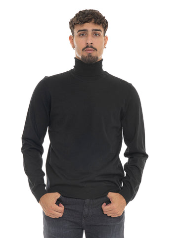 Pullover collo alto MUSSO-P Nero BOSS Uomo