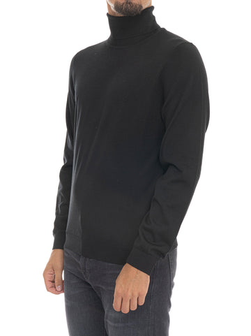 Pullover collo alto MUSSO-P Nero BOSS Uomo