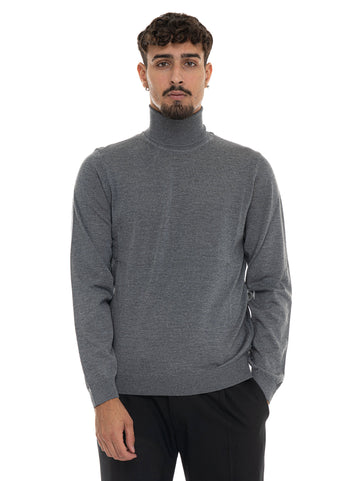 Pullover collo alto MUSSO-P Grigio medio BOSS Uomo