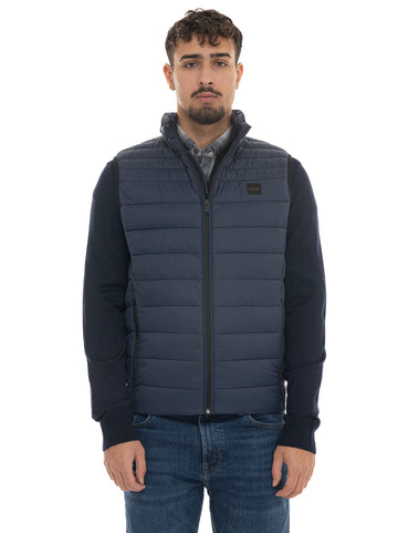 BOSS Men's ODENO2 Quilted Vest in Blue