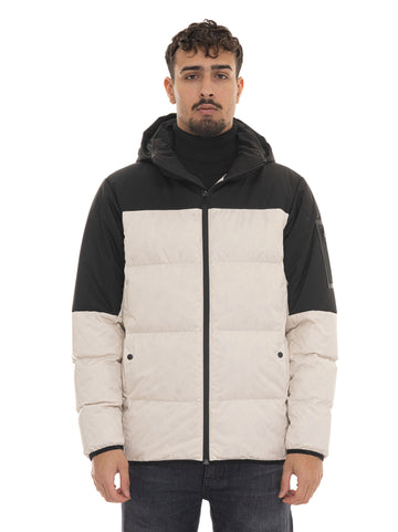 BOSS Men's OW-BLOCK-X-JT-HD Quilted Jacket in Cream