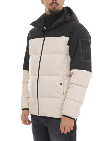 BOSS Men's OW-BLOCK-X-JT-HD Quilted Jacket in Cream