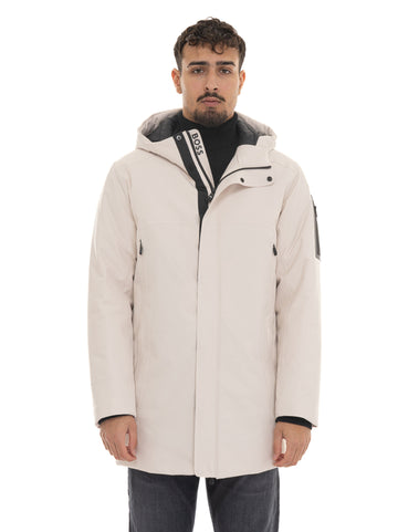 BOSS Men's OW-HEXATECH-PARKA Jacket in Cream