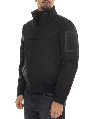 BOSS Men's OW-LEAGUE-JADON-JT Black Bomber Jacket