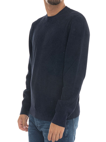 Maglia girocollo P-HORSO Blu BOSS Uomo