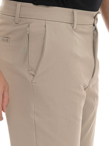 BOSS Men's P-KAITON1-ZIP Beige Chino Trousers