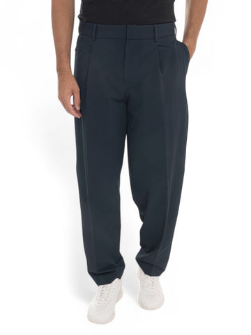 Pantalone largo P-PHIL-PLCWWGPK Blu BOSS Uomo
