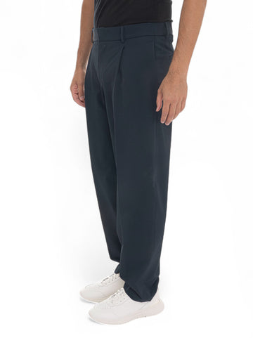 Pantalone largo P-PHIL-PLCWWGPK Blu BOSS Uomo