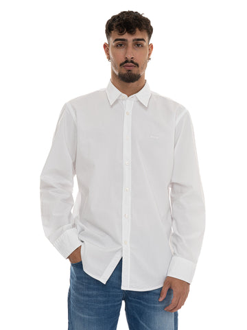 Camicia cotone manica lunga RELEGANT-6-M Bianco BOSS Uomo