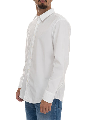 Camicia cotone manica lunga RELEGANT-6-M Bianco BOSS Uomo