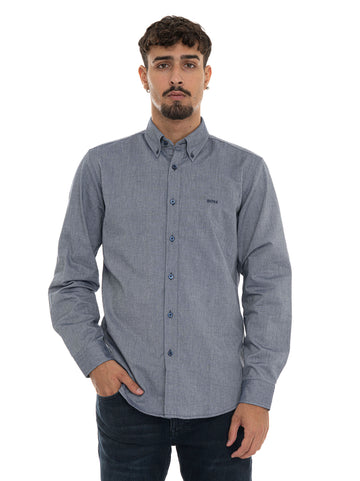Camicia manica lunga RICKERT-M- Blu BOSS Uomo