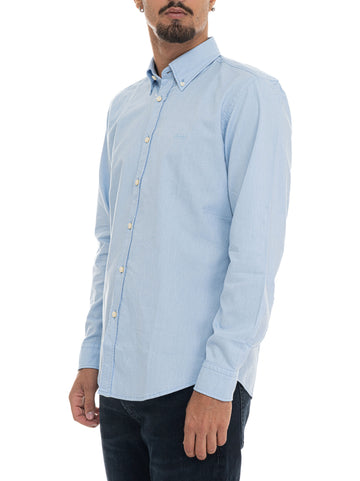 Camicia manica lunga RICKERT-M- Celeste BOSS Uomo