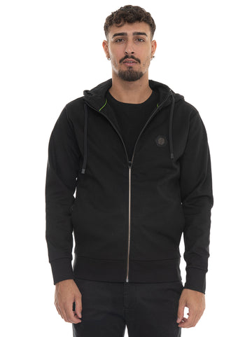 Felpa con cappuccio Nero BOSS Uomo