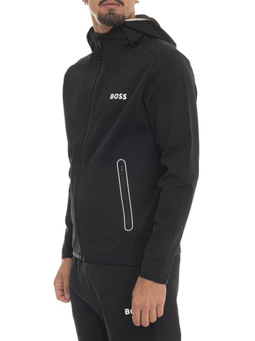 Felpa zip SICON-TOC Nero BOSS Uomo