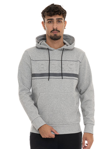 Felpa con cappuccio SOODY ZONE Grigio BOSS Uomo