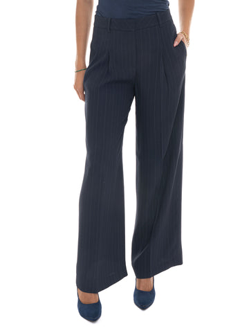 BOSS Women's Tiana4 Blue Palazzo Pants