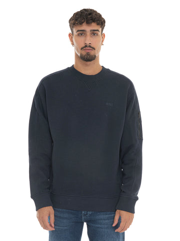Felpa WE-MIXED Blu BOSS Uomo