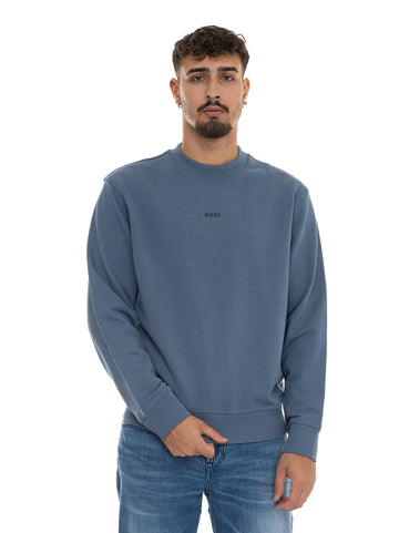 Felpa WESMALLCREW Azzurro BOSS Uomo