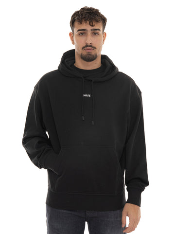 BOSS Men's WESMALLHOOD Black Sweatshirt