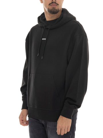 BOSS Men's WESMALLHOOD Black Sweatshirt