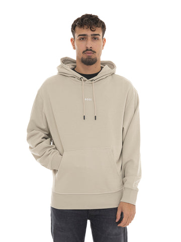 BOSS Men's Beige WESMALLHOOD Sweatshirt