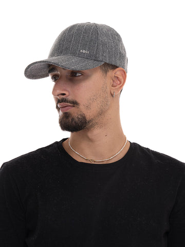 BOSS Men's ZED-PERFORMANCE-PIN Peaked Cap Medium Grey
