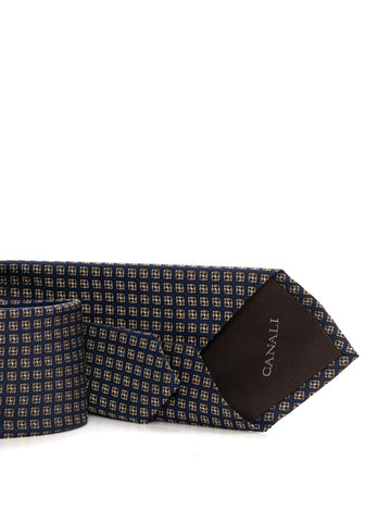 Cravatte Blu-beige Canali Uomo